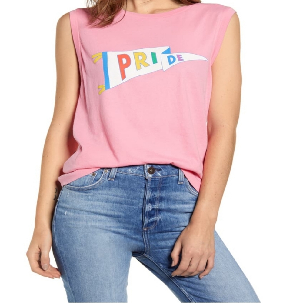 Wildfox Couture Pride Flag Sleeveless Musc…